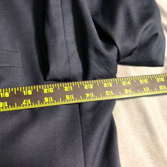 Pronto Uomo Mens Blazer Jacket 48R 100% Wool Double Button Formal Workwear Blue - Picture 5 of 16